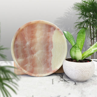 Red Dragon Jade Marble Round Tray: The Perfect Combination of Luxury and Practicality