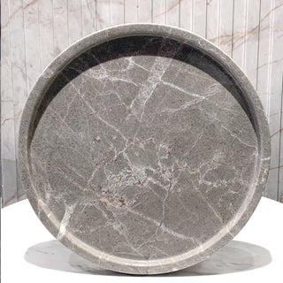 Natural Marble Tray Perfume Jewelry Round Storage Tray Luxury Marble Storage Tray