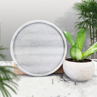 9.4inch Natural Marble Tray Jewelry Vanity Bathroom Neat Organizer for Table Key Bowl Modern Simple Design