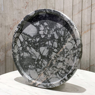 Natural Marble Round Storage Tray Jewelry Necklace Storage Tray Bathroom Desktop Decorative Ornaments