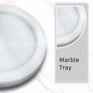 Natural Polished Marble Stone, 6 Coasters