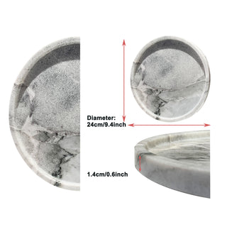 Luxurious Natural Marble Tray Nordic Marble Dinner Plate Marble Jewelry Cosmetic Storage Tray